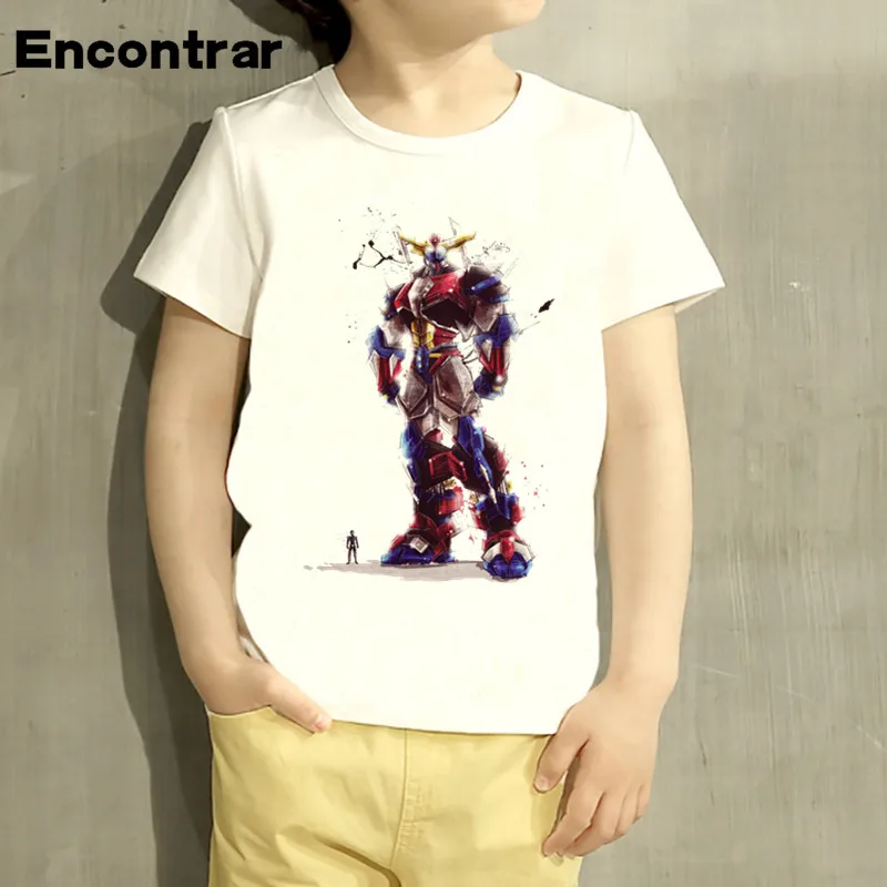 Toddler Anime Grendizer Japan Robot  Design Baby Boys/Girl T Shirt Kids Funny Short Sleeve Tops Children Cute T-Shirt,HKP388