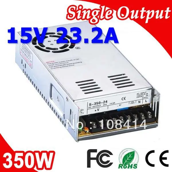 S-350-15 350W 15V 23.2A Single Output Switching power supply smps AC to DC LED