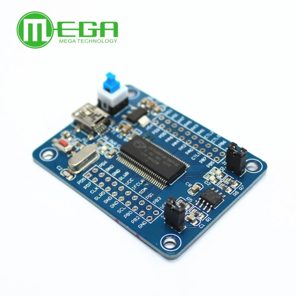 1pcs  EZ-USB FX2LP CY7C68013A USB core board development board USB logic analyzer I2C serial and SPI high quality In stock