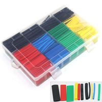 530/560/580/850pcs Thermoresistant tube heat shrink tubing, Insulation Sleeving Polyolefin 2:1 Shrink wrapping Assorted box kit