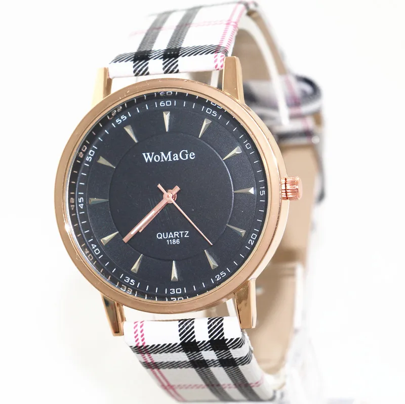 

Free shipping!PVC leather band,gold plating alloy round case,quartz movement,simple style dial design,fashion woman lady watch