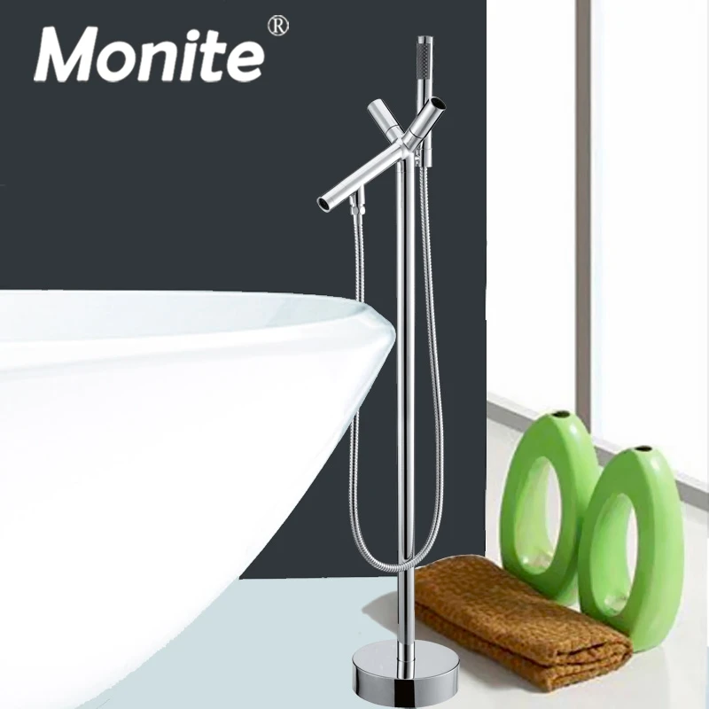 Approval Floor Stand Mounted Brass Bathroom Water torneira Shower Bath Mixer Faucet Set Bathroom Bathtub Press Shower Faucet