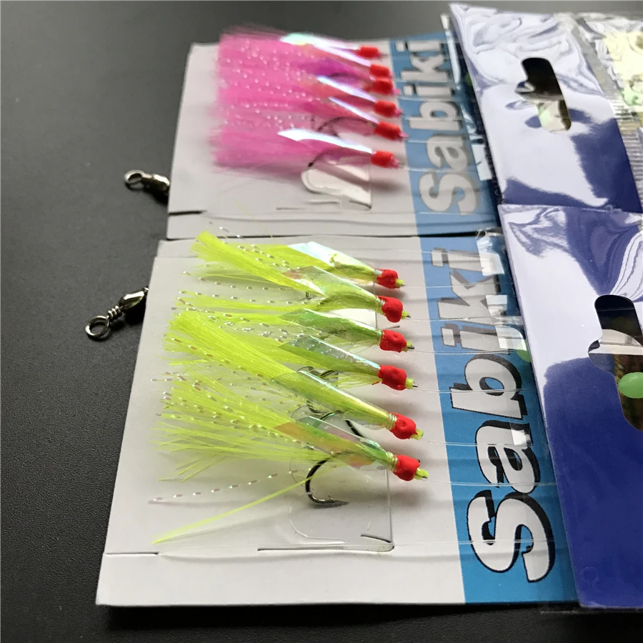 Juego De Aparejos De Pesca Sabiki Con 6 Anzuelos - Ideal Para Peces Pequeños