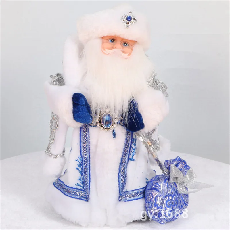 รัสเซียรุ่น Snow Maiden Santa Claus ตุ๊กตาของเล่นพูดคุยไฟฟ้าดนตรีตุ๊กตาคริสต์มาสตกแต่งคริสต์มาสของขวัญเด็ก