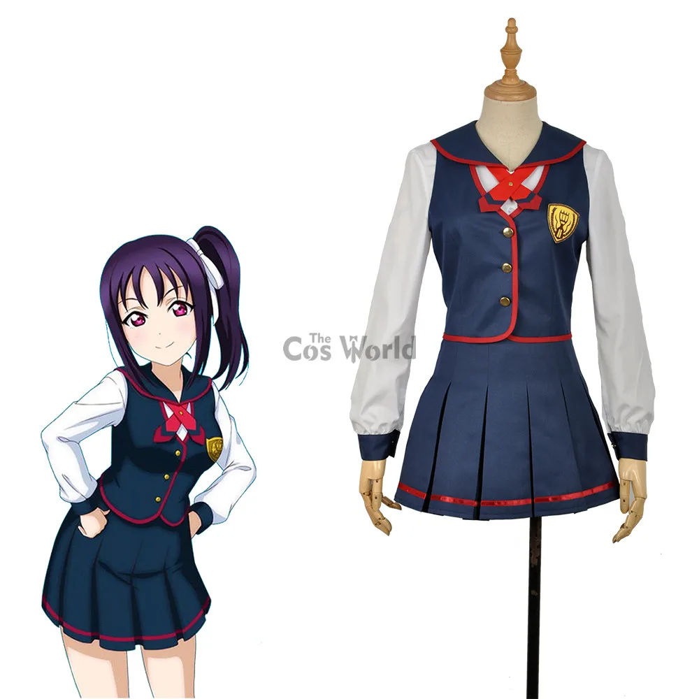 

Love Live Sunshine Saint Snow Kazuno Sarah School Uniform Sailor Suit Tops Skirt Outfit Anime Customize Cosplay Costumes