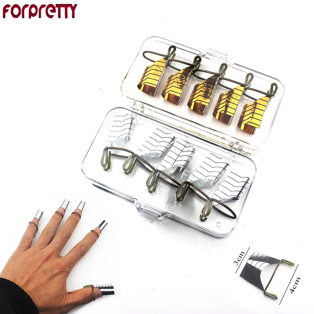 Forma Unhas Posticas Steel Nail Art Forms Manicure Tool Extension Kits Protector For Pretty UV Gel Acrylic Ongle Shape Sculpting