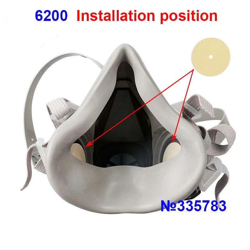 new 382 6893 Suction gasket 3200/6200/6800/1211 Gas mask Replacement gasket yellow Circular Respiratory mask valve