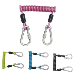 Scuba Diving Dive 10cm Spiral Spring Coil Snap Clip Lanyard Safety Emergency Gear 4 Colors Quick Release Buckle