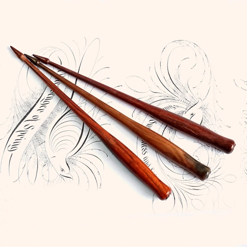 Best Quality Handmade Rose Wood English Calligraphy Copperplate Oblique Dip Pen Holder European Gift Vintage Dip Pen