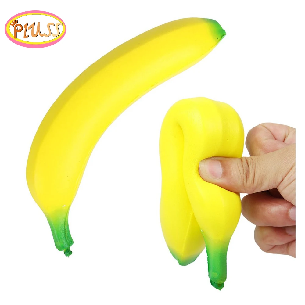 Kawaii Squishy Banana Simulation Fruit PU Soft Slow Rising Squeeze Phone Straps Scented Stress Relief Kids Toys