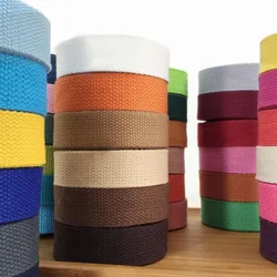 New 25mm(1') 12 meter Canvas Ribbon Belt bag webbing/label ribbon/Bias binding tape Diy craft projects 40colors free shipping