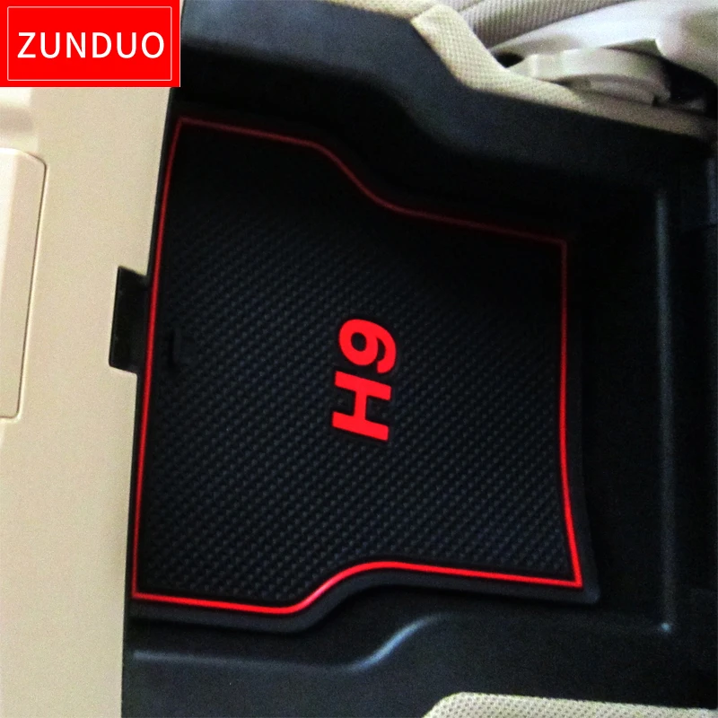 ZUNDUO For GWM Haval H9 2015-2022 Gate Slot Cup Holders MAT Accessories Door Groove Pad