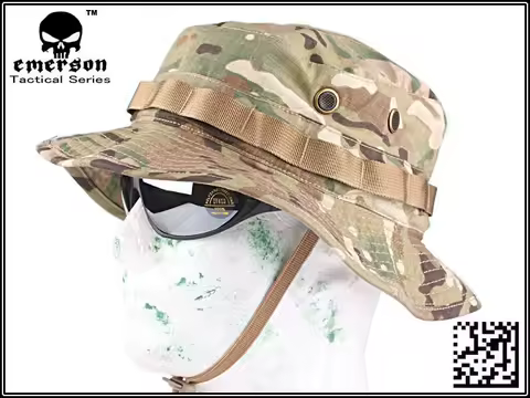 EMERSON Boonie Hat Tactical Hat Anti-scrape Grid Fabric camouflage hat multicam Hunting Caps EM8553