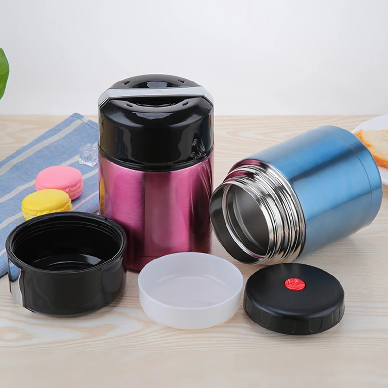 Master Star 800/1000ML Thermos For Food With Containers Stainless Steel Vacuum Kids School Bento Lunch Box Thermos for Soup