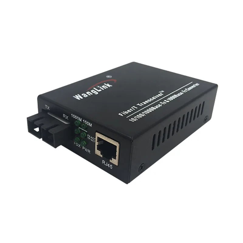 Fiber optic media converter, 1.25g rg45, 10/100/1000M, SC 850nm, 550m,