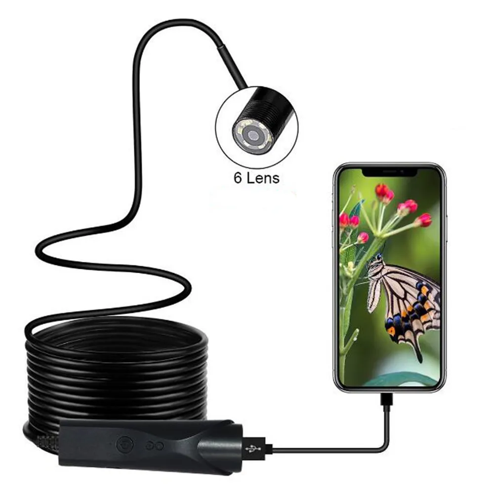 8MM 2MP 720P 3 en 1 para Android/ISO/Windows OTG USB Cámara endoscópica de mano