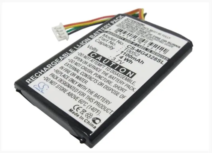 Cameron Sino 1100mAh battery for    TYPHOON Myguide 4328   4328 BT  4328 sat nav   CM-2 M10A    GPS, Navigator Battery