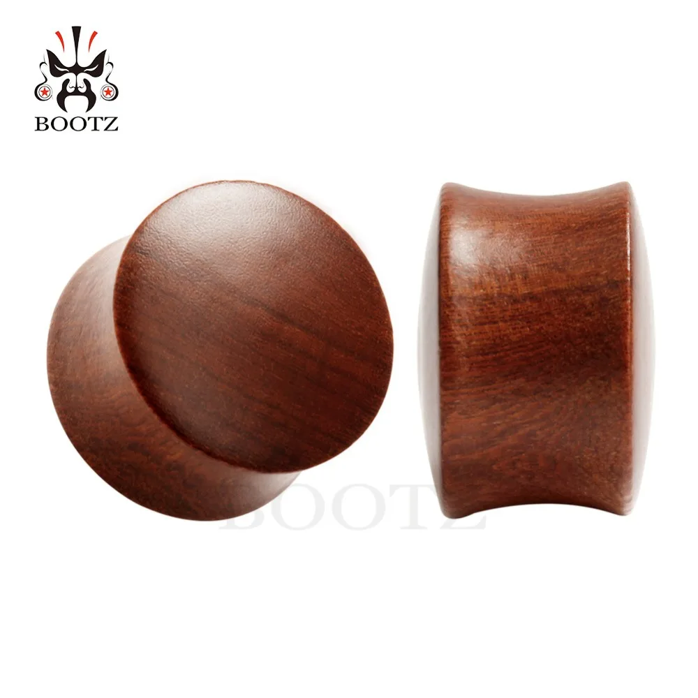 KUBOOZ 2PCS Wood Ear Plugs Gauges Ebony Tunnels Piercing Body Jewelry Expa nders Fashion Earrings Gift Unisex 8mm to 25mm