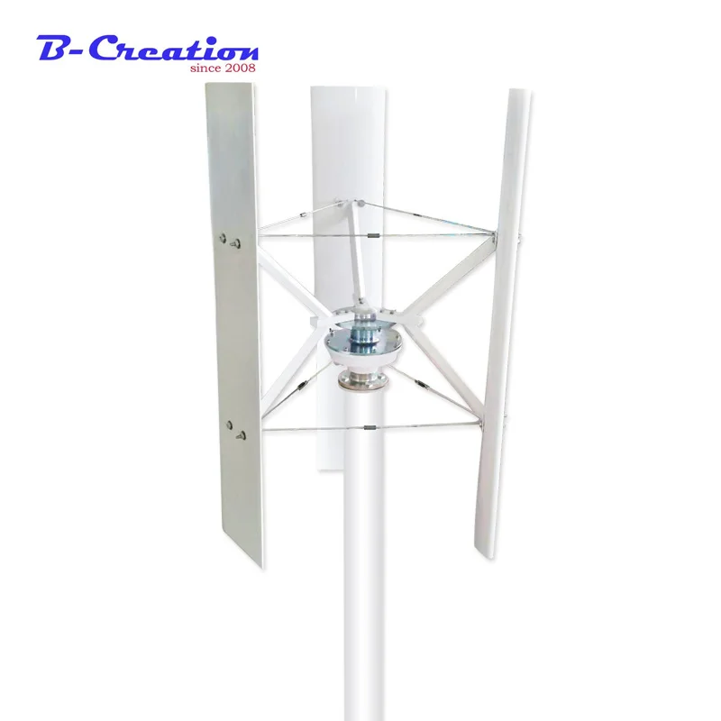 

Factory price,300W 12V/24V Vertical Axis Spiral Wind Turbine Generator Residential Mill VAWT for garden + waterproof controller