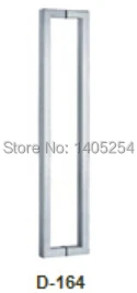 

Stainless steel 304 square tube glass door pull handle Polish Chrome