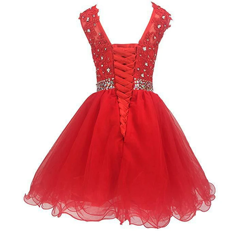 Bealegantom Newest Mini Homecoming Dresses With Appliques Beads Short Prom Party Gown Graduation Dress Formatura QA1560