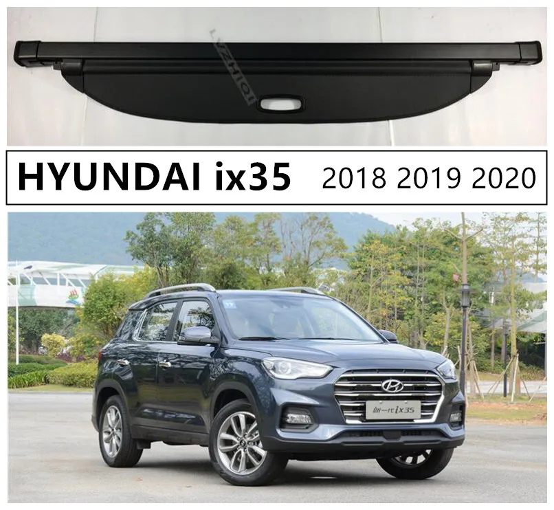 

Rear Trunk Cargo Cover For HYUNDAI ix35 2018 2019 2020 High Qualit Car Security Shield Accessories Black Beige