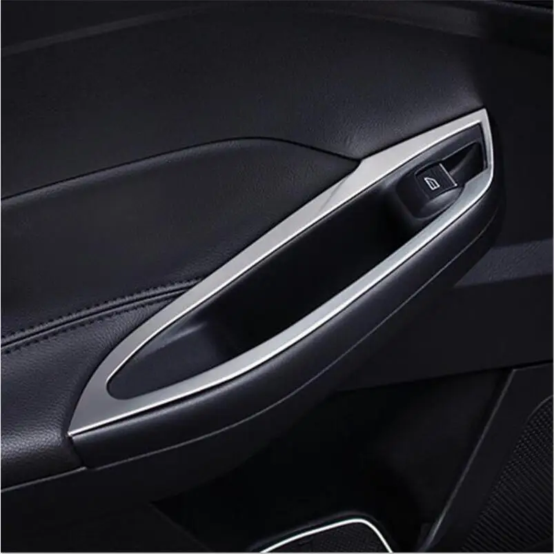 4pcs/set car styling interior door armrest handle Frame stainless steel trim case for Ford Focus 3 2012-2018,auto accessories