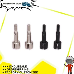 2PCS #45 Stainless Silver Iron Black Steel Wheel Axle Shaft For Rc Hobby Car 1/10 Hpi Rs4 Dog Bone Universal Joint Shaft 116034