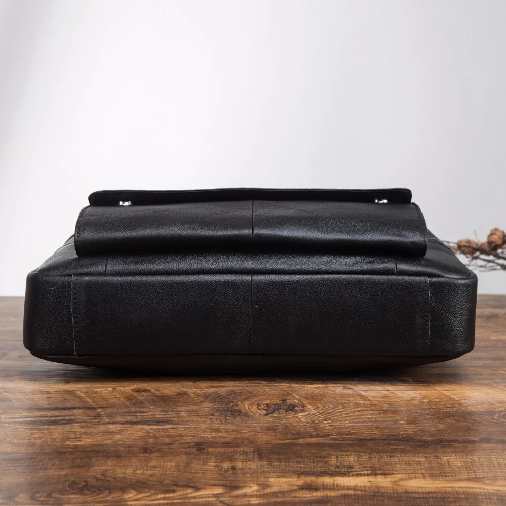 Homem óleo cera couro antigo design preto pasta de negócios 16 "portátil caso documento attache mensageiro bolsa tote portfólio 1119