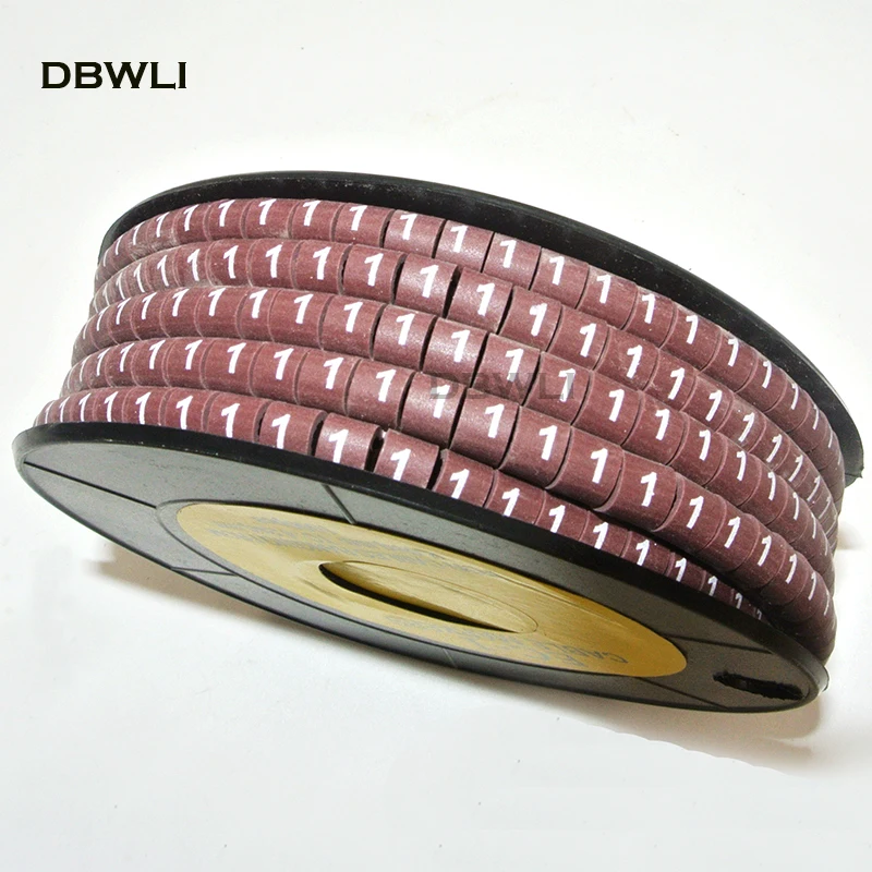 1000PCS/lot EC-0 /EC-1 /EC-2/ EC-3 Cable Markers Letter 0 to 9 Cable Wire Markers color 0.75mm2 1.5mm2 2.5mm2 4mm2 to 16mm2