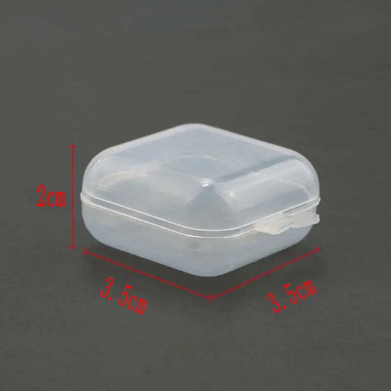 2019 NEW 3.5*3.5*2cm Small Plastic Storage Box for Jewelry Beads Earring Jewelry Container Transparent Square Box Case Container