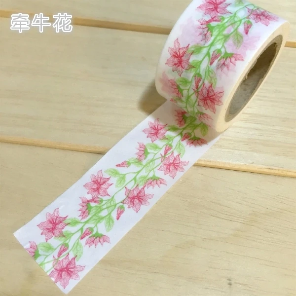 Lovely  30mm*10m  high quality  washi paper  tape/beautiful  morning glory  masking  japan  washi tape