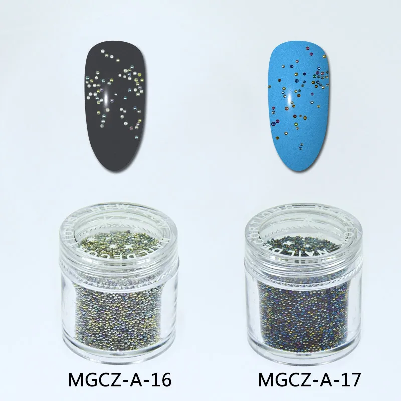 

AB Chameleon Wholesale New Arrivals 0.6-0.8mm 0.8-1mm 12g/jar Clear AB Caviar Mini Glitter Beads Manicures Decoration Nail Art