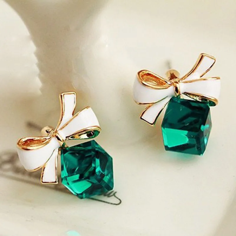 Hot Sale Resin Bowknot Clip Earrings No Hole for Women Fashion Simple Jewelry Charms Earrings