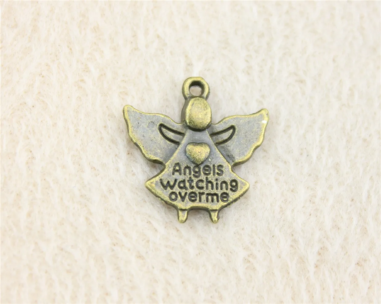 42 шт./лот 20*19 мм старинные бронзовые ангелы наблюдайте за мной Очаровательные Подвески DIY ювелирные изделия для браслета ожерелья серьги