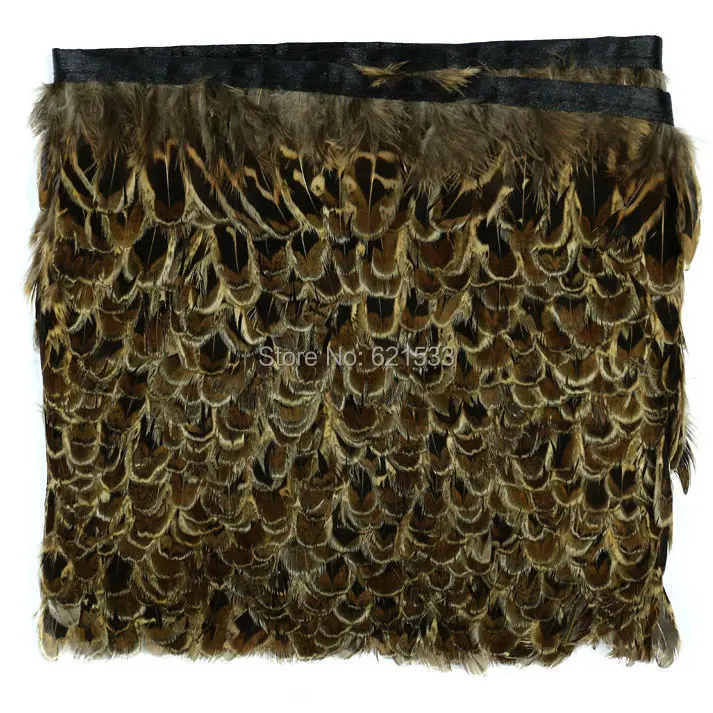 Feather Fringe,10Meters/lot - RINGNECK HEN PHEASANT PLUMAGE  FEATHERS fringe Feather Trim,