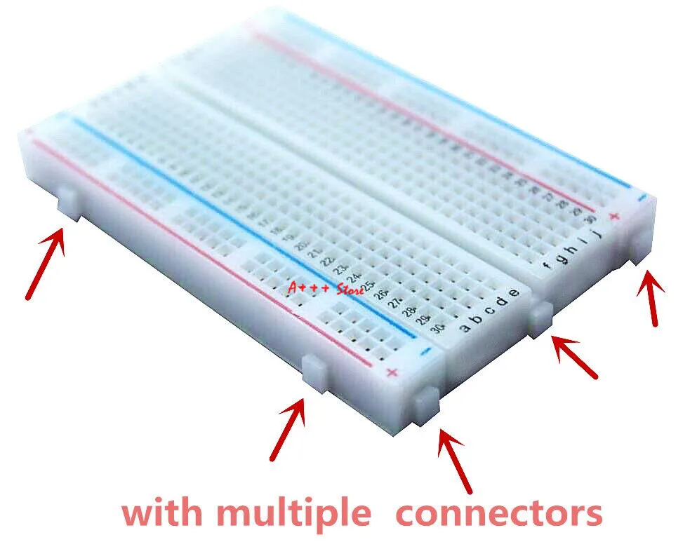 1Pcs 8.5x5.5cm 400 Tie Points Solderless PCB Breadboard Mini Universal Test Protoboard DIY Bread Board for Bus Test Circuit Boa