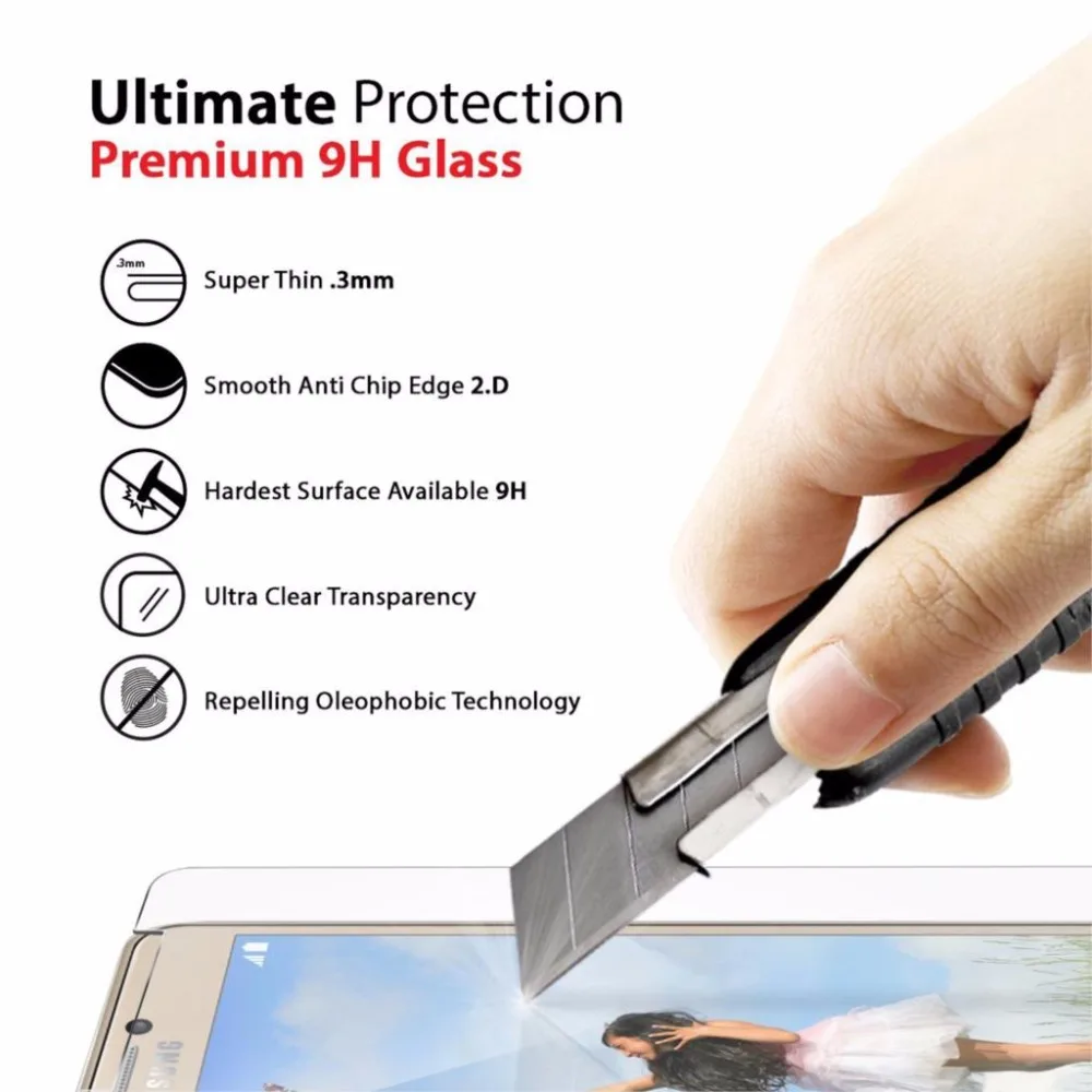 واقي شاشة ممتاز من الزجاج المقوى لهاتف Fly Life ، فيلم أمان 9H 2.5D لـ Fly power plus 5000