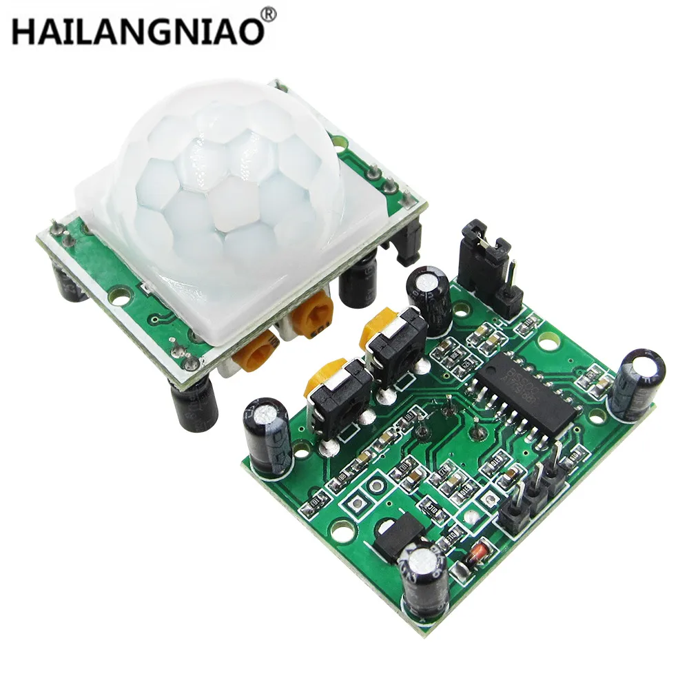 

100%new 100PCS HC-SR501 Adjust IR Pyroelectric Infrared PIR Motion Sensor Detector Module