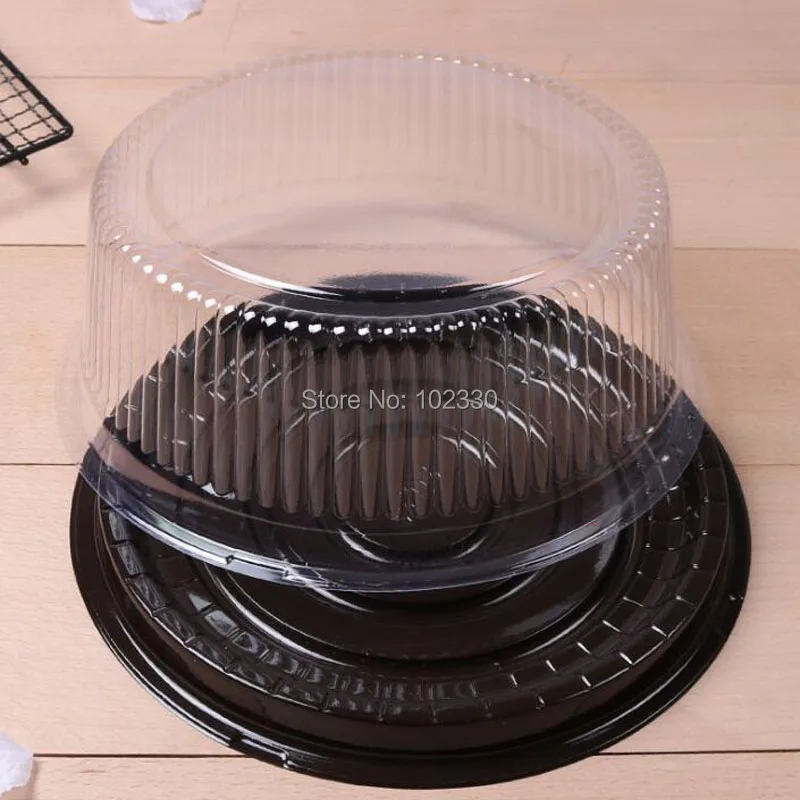 100pcs big round cake box/ 8 inches cheese box /clear plastic cake container party wedding cake holder