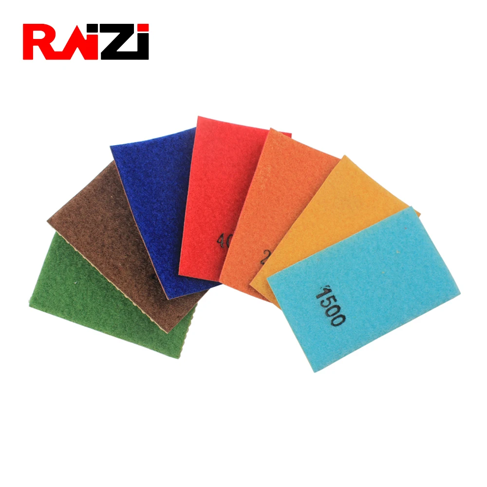 Raizi Electroplated/Resin Flexible Diamond Hand Polishing Sheet Sanding Screen For Granite Marble Stone Grit 60-3000 sanding pad