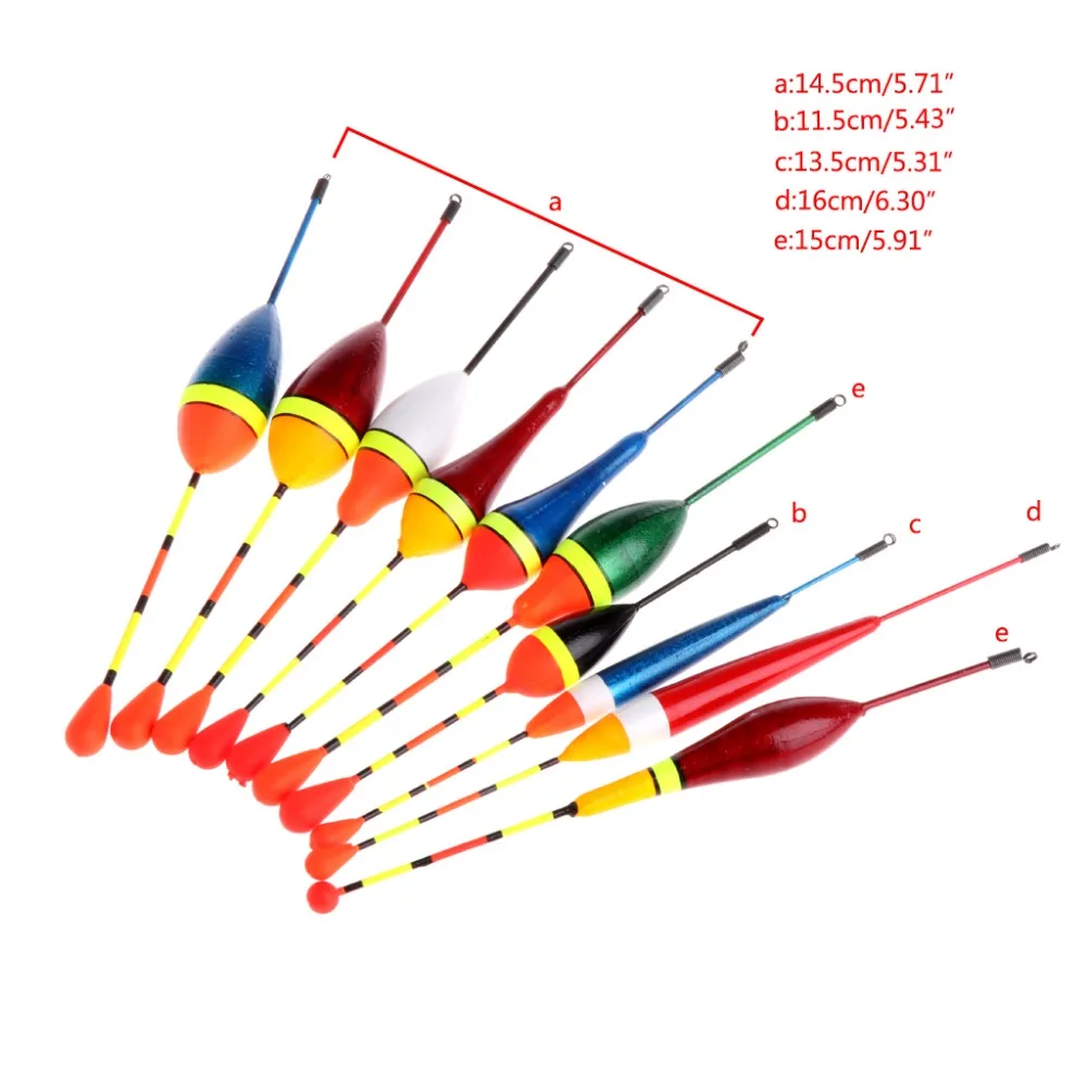 10pcs Carp Fishing Floats Set Buoy Bobber Stick For  pesca Tackle Vertical Mix Size