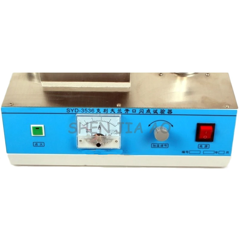 Aparato de punto de flash Cleveland de asfalto, SYD-3536, probador de punto de encendido de asfalto, máquina de experimentos de flash abierto, 220V, 1 ud.