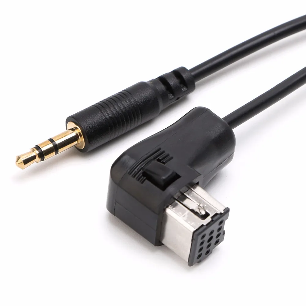 1Pc Car Radio Audio Aux Cable MP3 Input Adapter for Pioneer Headunit IP-BUS 3.5mm jack . MP3 cable black