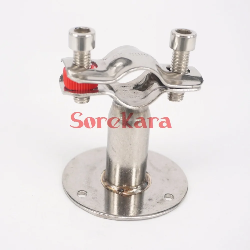 45 Mm Rvs Pijp Klem Ondersteuning Beugel Met Bodemplaat Pole Lengte 100 Mm