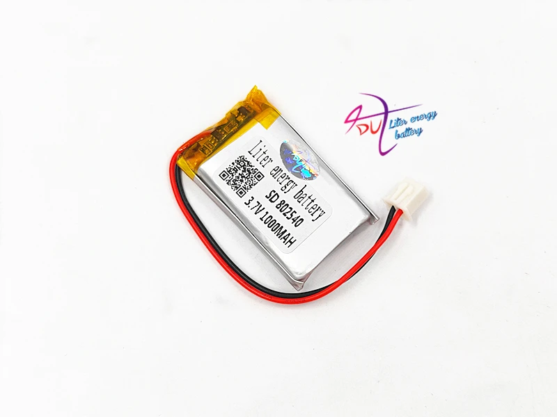 XHR-2P 2.54 1000mAh 802540 3.7V lithium polymer battery 852540 scan code instrument speaker driving apparatus