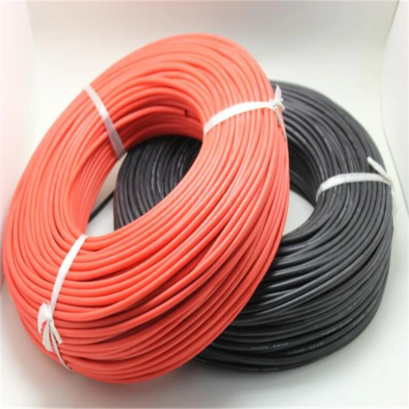 

100 Meters/Roll 14 Gauge (AWG) Super Soft and Flexible Silicone Rubber Wire Cable Black/Red