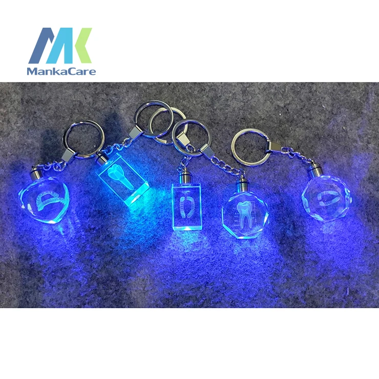 1 PIECE Crystal internal sculpture Teeth Keychain Dentist Decoration Key Chains Tooth Model Shape Key Rings Dental Clinic Gift