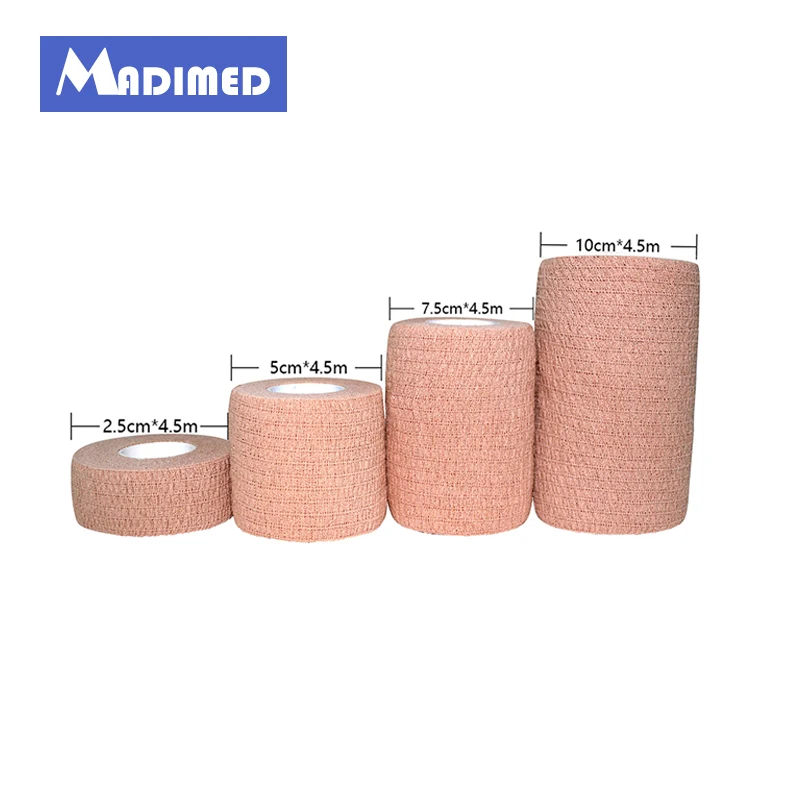 MADIMED Sock Wrap Golf Grip Tape 4Rolls/ Lot Elastic Self Adhesive Bandage Cohesive Finger Tape Sock Tape IMD1206C-4