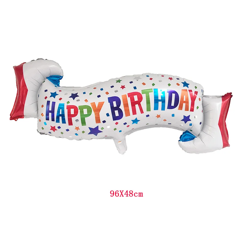 

1pcs 96X48cm happy birthday color banner balloon globos cumpleanos infantiles birthday party decorations kids balloons air ball